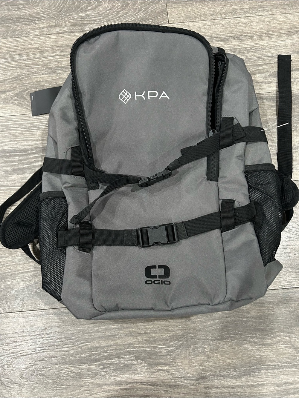 OGIO Gray & Black Men's Backpack with Front Straps